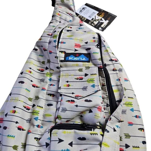 NWT KAVU Original Rope Sling Bag Polyester Crossbody Backpack - Arrow Dynamic